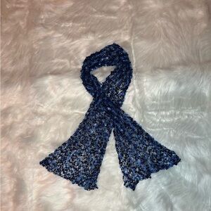 Blue Knit Lightweight Women's Scarf